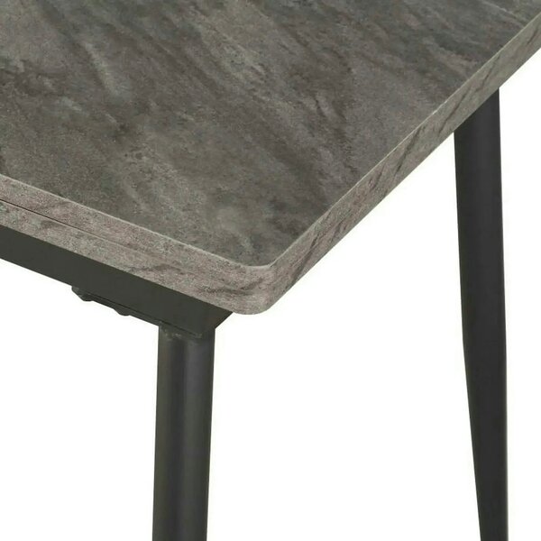 Masa extensibila SMART, gri cu efect de marmura/negru, 60/120x93x77 cm