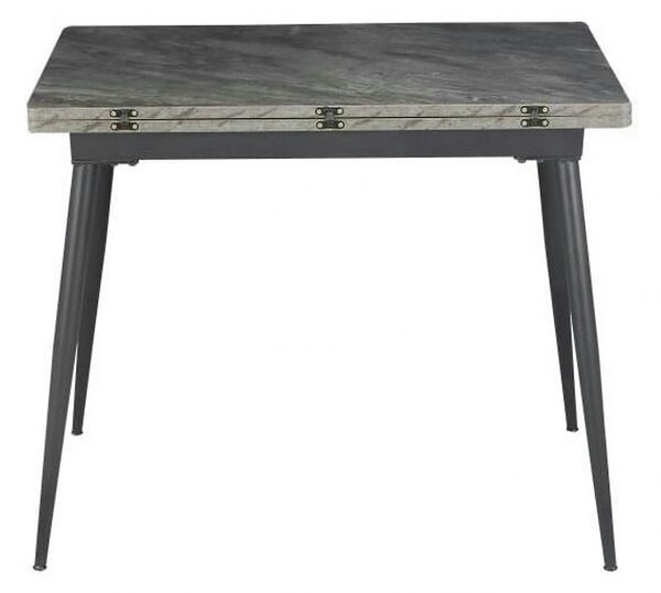 Masa extensibila SMART, gri cu efect de marmura/negru, 60/120x93x77 cm