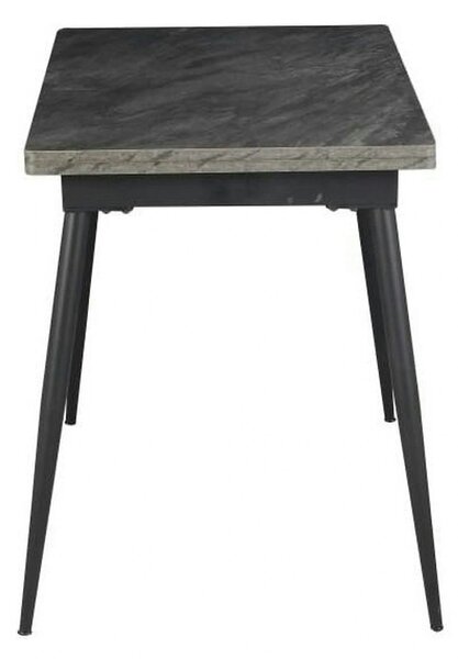 Masa extensibila SMART, gri cu efect de marmura/negru, 60/120x93x77 cm