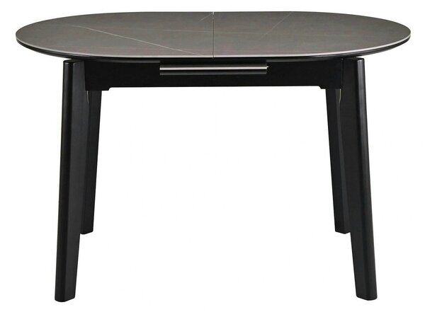 Masa extensibila ARES, gri cu efect de marmura/negru, ceramica/metal
