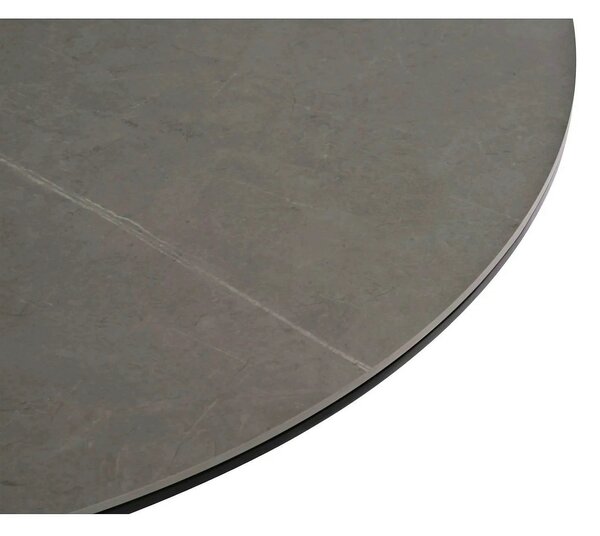 Masa extensibila ARES, gri cu efect de marmura/negru, ceramica/metal