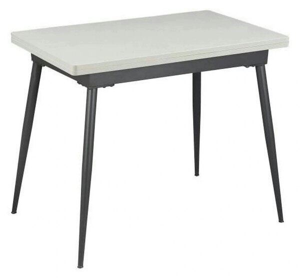 Masa extensibila SMART, alb/negru, 60/120x93x77 cm