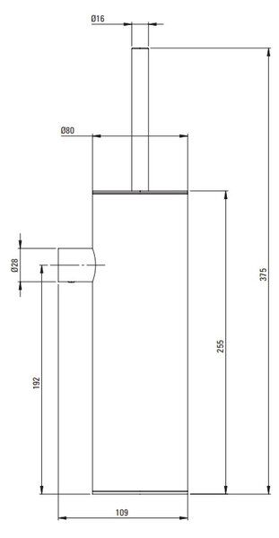 Deante Round, perie de toaletă pentru perete, auriu mat, DEA-ADR_R721