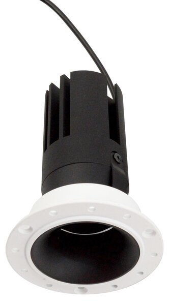 Spot invizibil, incastrat, fara rama HALO DOT 12W negru LUXON