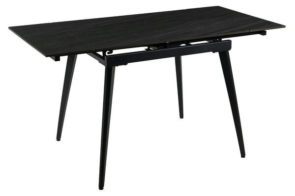 Masa extensibila REEF, gri antracit cu efect de piatra/negru, ceramica