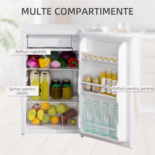 Frigider independent , 91L, cutie de racire, lat de 47,5 cm, Alb | Aosom RO