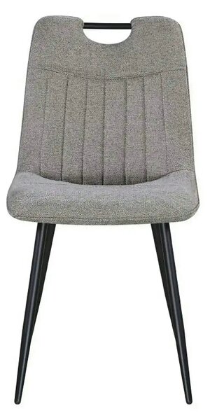 Scaun KIP, grej/negru, stofa clasica/metal, 45x59x89 cm