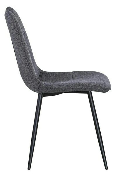Scaun KIP, gri/negru, stofa clasica/metal, 45x59x89 cm