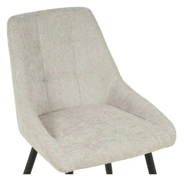 Scaun KENT, grej/negru, stofa clasica/metal, 50x60x84 cm