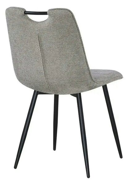 Scaun KIP, grej/negru, stofa clasica/metal, 45x59x89 cm