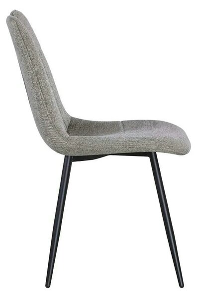 Scaun KIP, grej/negru, stofa clasica/metal, 45x59x89 cm