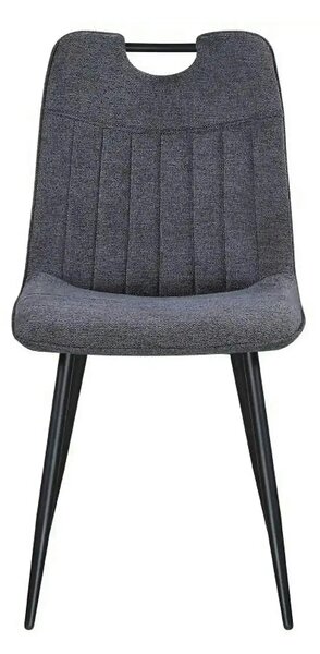 Scaun KIP, gri/negru, stofa clasica/metal, 45x59x89 cm