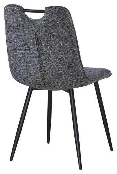 Scaun KIP, gri/negru, stofa clasica/metal, 45x59x89 cm