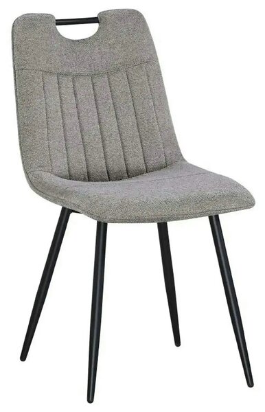 Scaun KIP, grej/negru, stofa clasica/metal, 45x59x89 cm
