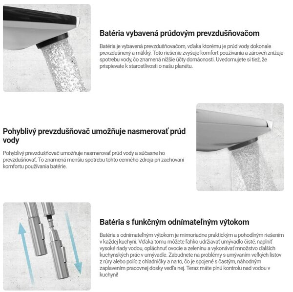 Deante Silia, baterie pentru chiuveta cu spray extractibil, auriu mat, DEA-BQS_R73M