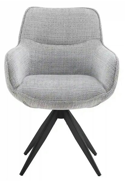 Scaun rotativ TURIN, gri deschis/negru, stofa clasica/metal, 65x62x86