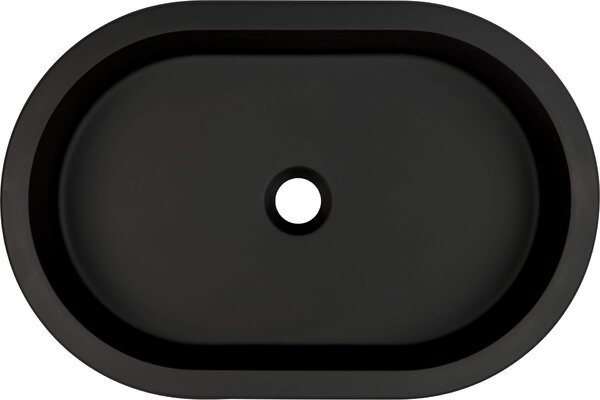 Deante Silia, chiuveta granit pentru incasare de jos 588x390x145 mm, negru mat, DEA-CQS_NU6U
