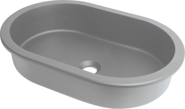 Deante Silia, chiuveta granit pentru incasare de jos 588x390x145 mm, gri metalic, DEA-CQS_SU6U