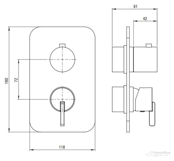 Deante Silia, capac baterie pentru BOX ascuns, alb mat, DEA-BXY_AQSM