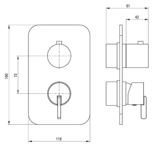 Deante Silia, capac baterie pentru BOX ascuns, auriu mat, DEA-BXY_RQSM