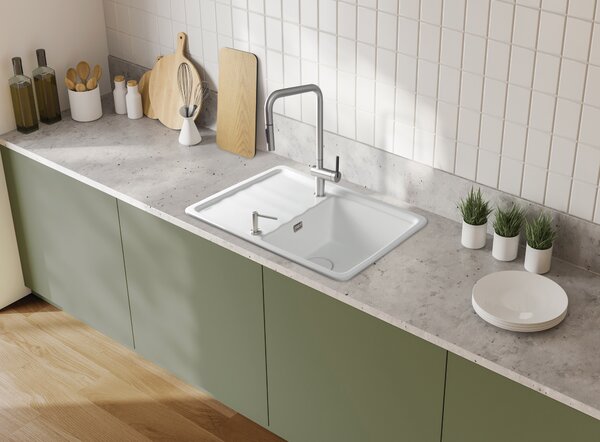 Deante Momi, chiuveta ceramica cu scurgere 780x500x230 mm, alb, DEA-ZCM_6113