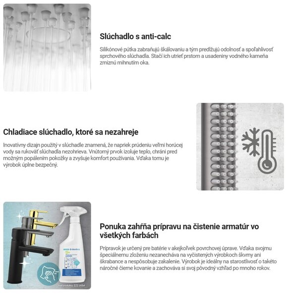 Deante Silia, baterie de baie de perete cu set de duș manual, auriu mat, DEA-BQS_R11M