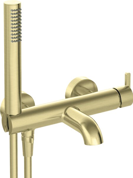 Deante Silia, baterie de baie de perete cu set de duș manual, auriu mat, DEA-BQS_R11M