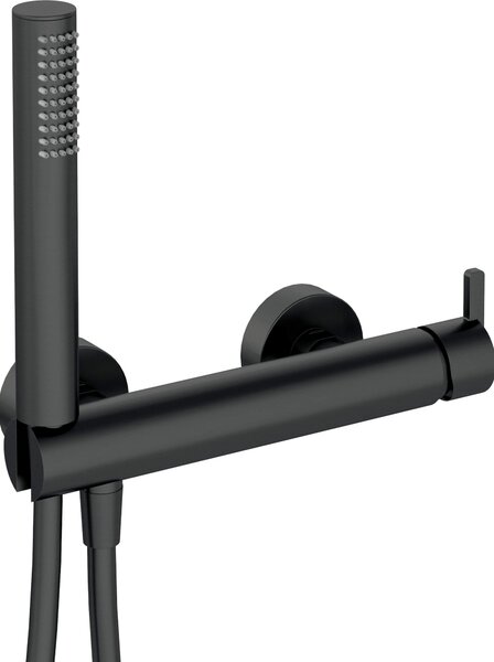 Deante Silia, baterie de dus cu set de dus de mana, negru mat, BQS_N41M