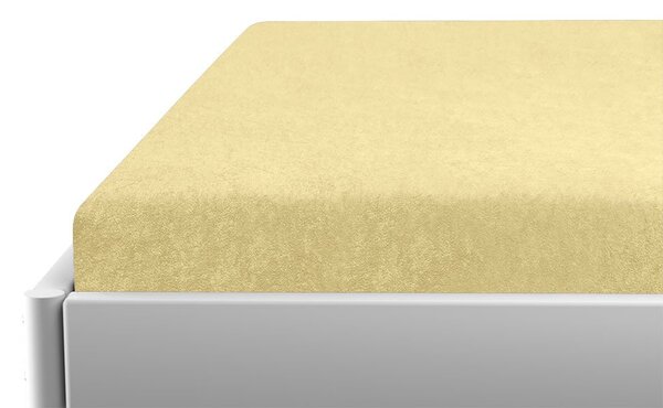 Cearsaf Frotir pentru patut 70x140 cm Galben