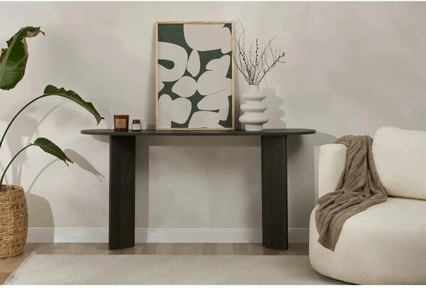 Consola SIRA, negru, PAL, 150x35x75 cm