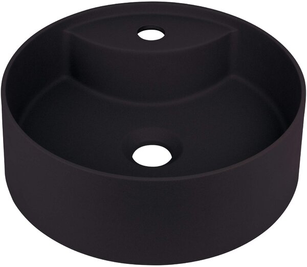 Deante Silia, chiuveta blat cu orificiu pentru robinet 360x360x125mm, negru mat, DEA-CQS_NU4B