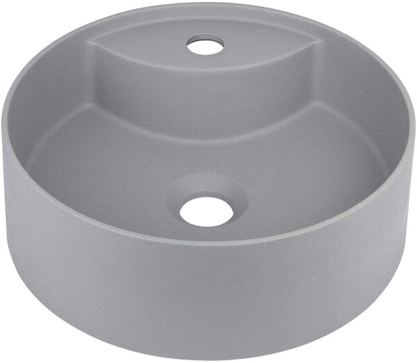 Deante Silia, chiuveta blat cu orificiu pentru robinet 360x360x125mm, gri metalic, DEA-CQS_SU4B