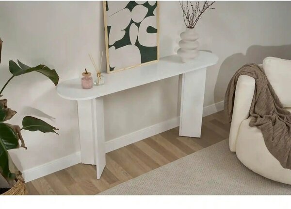 Consola SIRA, alb, PAL, 150x35x75 cm