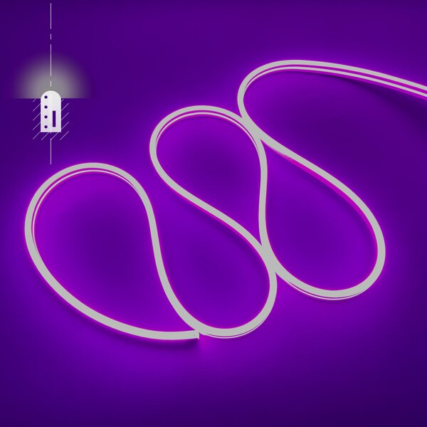 Furtun Luminos Led Neon Flex LUXON 6x12mm lumina Roz