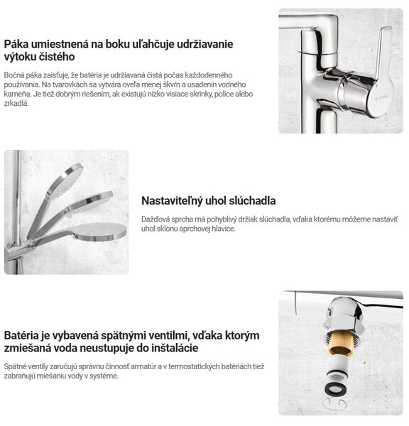 Deante Silia, baterie de baie de sine stătătoare cu set de duș manual, negru mat, DEA-BQS_N17M