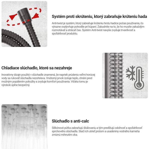 Deante Silia, baterie de baie de sine stătătoare cu set de duș manual, negru mat, DEA-BQS_N17M