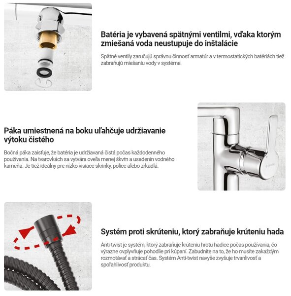 Deante Silia, baterie de baie de sine stătătoare cu set de duș manual, oțel, DEA-BQS_F17M