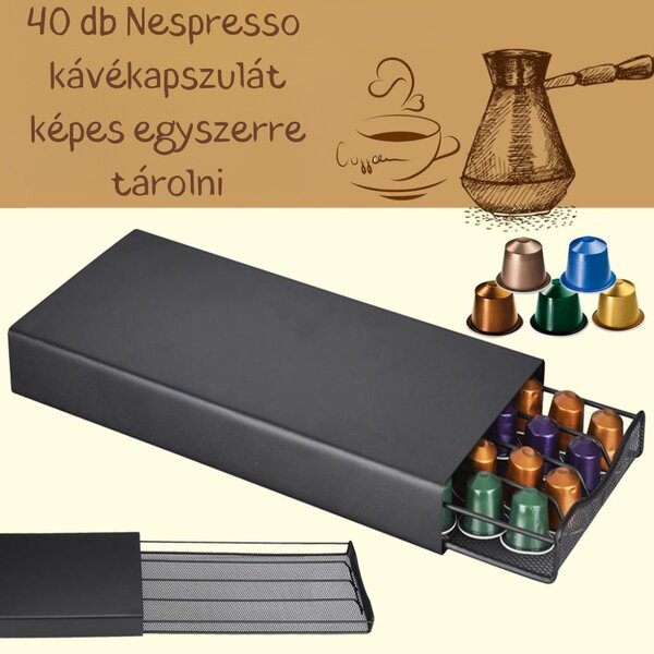 Suport metalic Oasiswj pentru capsule de cafea Nespresso, 40 de bucăți