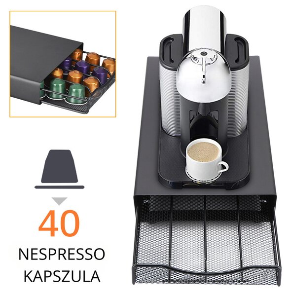Suport metalic Oasiswj pentru capsule de cafea Nespresso, 40 de bucăți