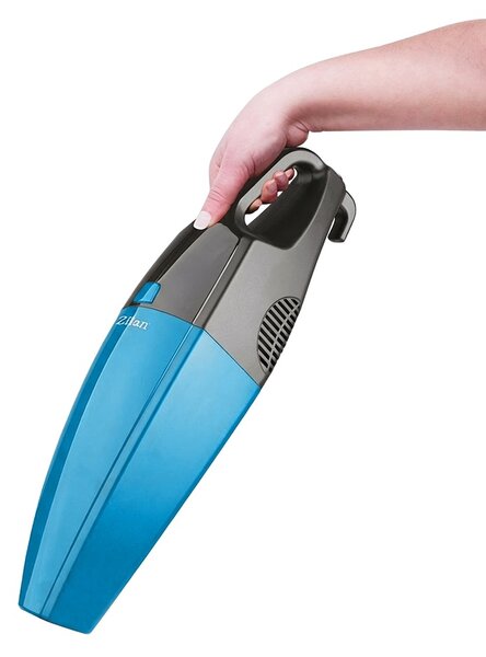 Aspirator vertical ZILAN ZLN1235, Albastru Negru Putere 800W, Fara sac, Recipient praf 2L