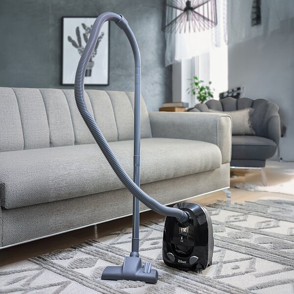 Aspirator cu sac ZILAN ZLN-8471,Negru Capacitate sac textil 2.0 l, Putere 1200W, Cordon electric retractabil 5 m