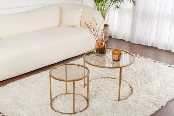 Set masute de cafea Aurum Auriu