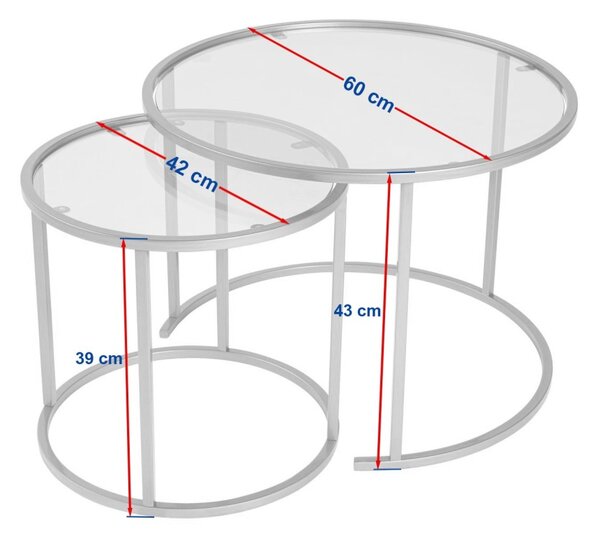 Set masute de cafea Aurum Auriu