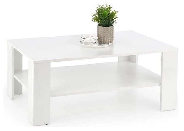 Masuta cafea KWADRO, alb, 110x65x53 cm
