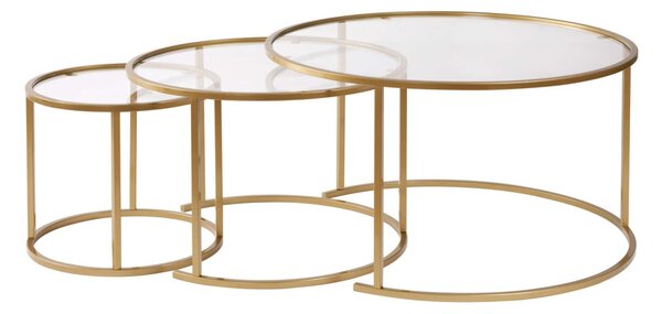 Set masute de cafea Aurum Auriu