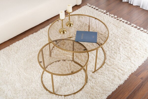 Set masute de cafea Aurum Auriu