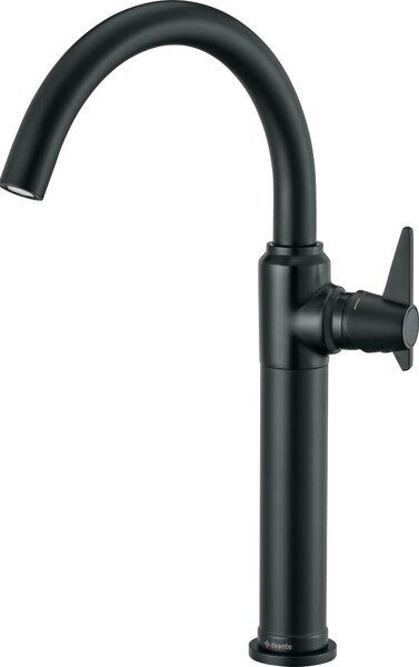 Deante Temisto, baterie pentru chiuveta inalta h-373, negru mat, DEA-BQT_N20K