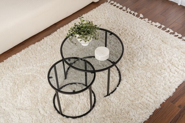 Set masute de cafea Aurum Negru
