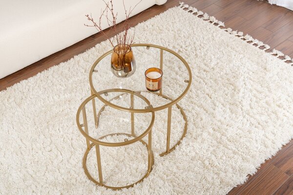 Set masute de cafea Aurum Auriu