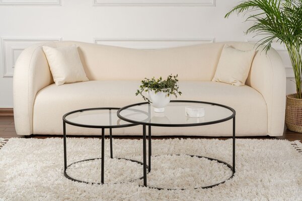 Set masute de cafea Aurum Negru
